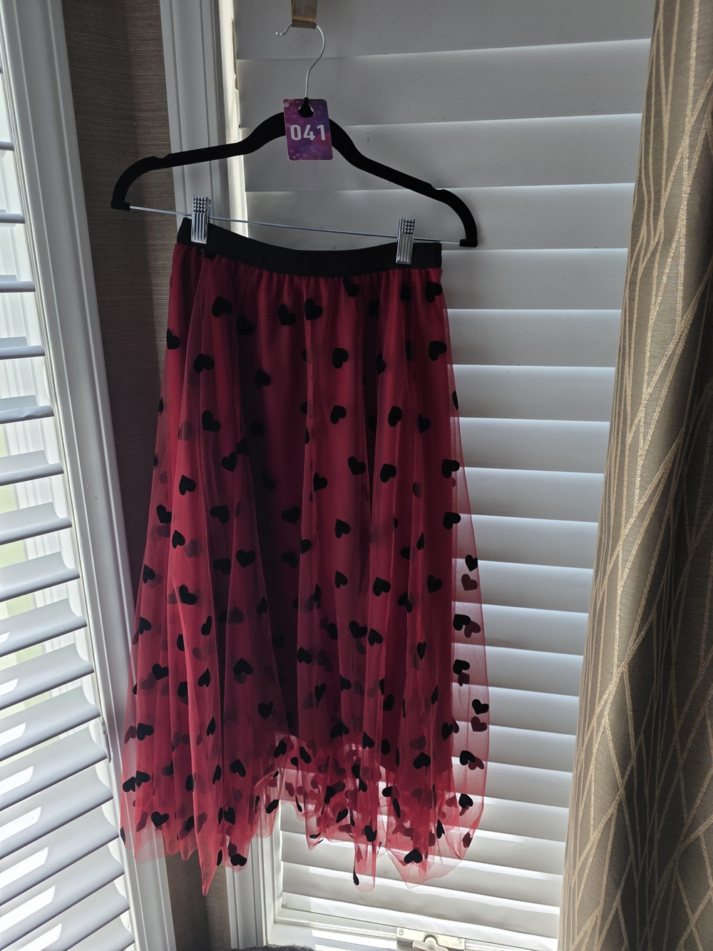 Women's Red Heart Mesh Skirt - Unbranded - Picture 3 of 3